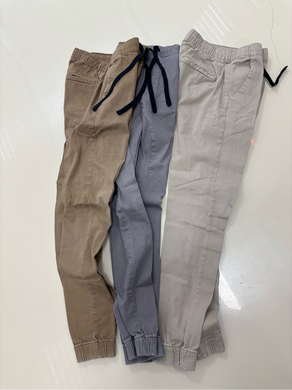 Men's Casual Drawstring Jogger Pants - Brown, Gray, Light Gray